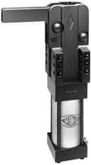 De-Sta-Co - 3,000 Lb Inner Hold Capacity, Vert Mount, Air Power Hold-Down Toggle Clamp - 3/8 NPT Port, 90° Bar Opening, 287.27mm Height Under Bar - Industrial Tool & Supply
