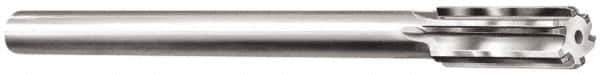 Made in USA - 0.4365" Carbide-Tipped 6 Flute Chucking Reamer - Straight Flute, 1-3/4" Straight Shank, 1-3/4" Flute Length, 7" OAL - Industrial Tool & Supply