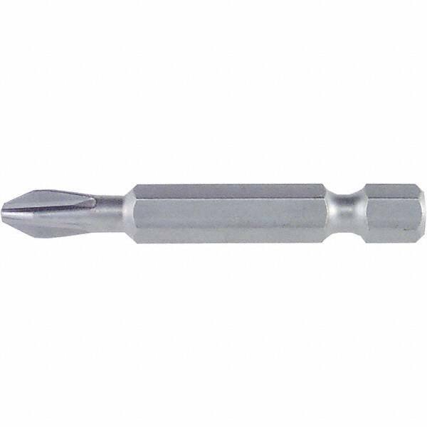 Wiha - #2 Power Bit - 1/4" Drive, 2-3/4" OAL - Industrial Tool & Supply