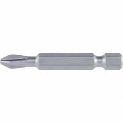 Wiha - #2 Power Bit - 1/4" Drive, 2-3/4" OAL - Industrial Tool & Supply