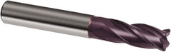 Guhring - 1/4", 3/4" LOC, 1/4" Shank Diam, 2-1/2" OAL, 4 Flute, Solid Carbide Square End Mill - Single End, FIREX Finish, Spiral Flute, 30° Helix, Right Hand Cut, Right Hand Flute, Series 3089 - Industrial Tool & Supply