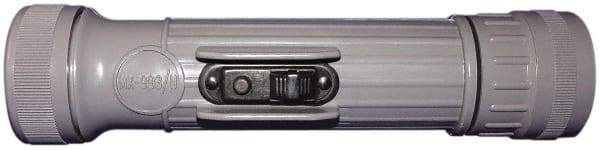 Fulton - Krypton Bulb, Industrial/Tactical Flashlight - Gray Plastic Body, 2 D Batteries Not Included - Industrial Tool & Supply