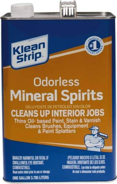 Klean-Strip - 1 Gal Mineral Spirits - 815 gL VOC Content, Comes in Metal Can - Industrial Tool & Supply