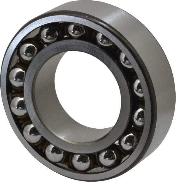 SKF - 40mm Bore Diam, 80mm OD, Open Self Aligning Radial Ball Bearing - 23mm Wide, 2 Rows, Round Bore, 2,250 Lb Static Capacity, 7,170 Lb Dynamic Capacity - Industrial Tool & Supply
