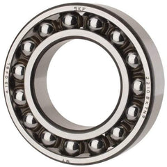 SKF - 50mm Bore Diam, 90mm OD, Open Self Aligning Radial Ball Bearing - 23mm Wide, 2 Rows, Round Bore, 2,520 Lb Static Capacity, 7,600 Lb Dynamic Capacity - Industrial Tool & Supply