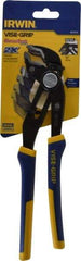 Irwin - 10" OAL, 2-1/4" Max Capacity, 16 Position Tongue & Groove Pliers - Standard V-Jaws, Standard Head, ProTouch Handles - Industrial Tool & Supply