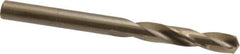 Chicago-Latrobe - #13 135° Spiral Flute Cobalt Screw Machine Drill Bit - Oxide/Gold Finish, Right Hand Cut, 1-1/8" Flute Length, 2-3/16" OAL, Split Point, Straight Shank - Industrial Tool & Supply