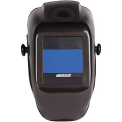 Jackson Safety - 4-1/2" Window Width x 5-1/4" Window Height, 9 to 13 Shade Auto-Darkening Lens, Fixed Front Welding Helmet - Black Thermoplastic - Industrial Tool & Supply