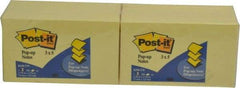 3M - 100 Sheet, 3 x 5", Note Pad/Writing Pad/Notebook - Yellow - Industrial Tool & Supply