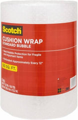 3M - 50' Long x 12" Wide, Cushion Wrap - Clear - Industrial Tool & Supply