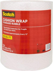 3M - 60' Long x 12" Wide, Cushion Wrap - Clear - Industrial Tool & Supply