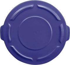 Rubbermaid - Round Lid for Use with 55 Gal Round Trash Cans - Blue, For Brute Trash Cans - Industrial Tool & Supply