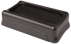 Rubbermaid - Rectangle Lid for Use with 23 Gal Rectangular Trash Cans - Black, Plastic, For Slim Jim Trash Cans - Industrial Tool & Supply