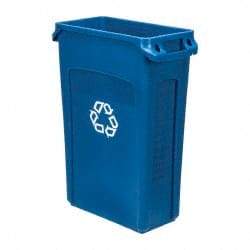 Rubbermaid - 23 Gal Blue Rectangle Recycling Container - 30" High x 22" Long x 11" Wide - Industrial Tool & Supply