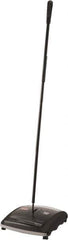 Rubbermaid - 7-1/2" Sweeping Width, Dual Brush Walk Behind Sweeper - Manual Push, Rubber Wheels, Nylon Bristles - Industrial Tool & Supply