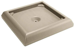 Rubbermaid - Beige Plastic Weighted Base - Compatible with 45 & 65 Gal Containers, 24-1/2" Long, 6" High - Industrial Tool & Supply