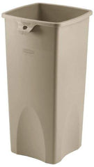 Rubbermaid - 23 Gal Beige Square Trash Can - Polyethylene, 30.9" High x 16-1/2" Long x 15-1/2" Wide - Industrial Tool & Supply