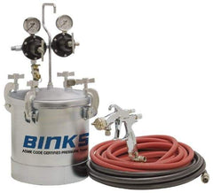 Binks - Paint Sprayer Pressure Tank - SV100 HVLP Gun with 2 Gallon Tank - Industrial Tool & Supply