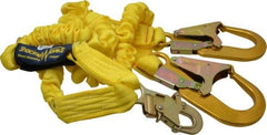 DBI/SALA - 6' Long, 2 Leg Locking Snap Hook Harness Shock Absorbing Lanyard - 1" Diam, Polyester Webbing, Aluminum Locking Rebar Hook Anchorage Connection - Industrial Tool & Supply