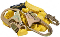 DBI/SALA - 6' Long, 2 Leg Locking Snap Hook Harness Shock Absorbing Lanyard - 1" Diam, Polyester Webbing, Steel Locking Rebar Hook Anchorage Connection - Industrial Tool & Supply