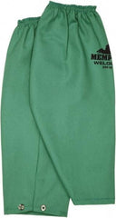 MCR Safety - Size Universal, Green Cotton Cut & Flame Resistant Sleeve - 18" Long Sleeve, Elastic Opening at Both Ends - Industrial Tool & Supply