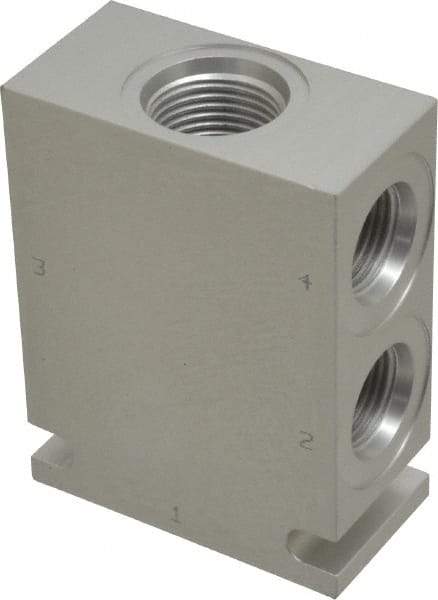 Parker - 37.5 GPM Aluminum Hydraulic Control Valve - 7/8-14 Thread, C10-4 Cavity, 1-1/4" Wide x 2-1/2" Long - Industrial Tool & Supply