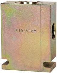 Parker - 37.5 GPM 1/2 Inlet Steel Hydraulic Control Valve - 7/8-14 Thread, C10-4 Cavity, 1-1/4" Wide x 2-1/2" Long - Industrial Tool & Supply