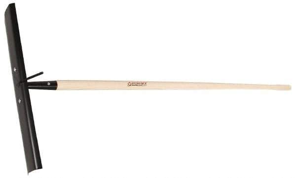 Razor-Back - Concrete Rake with 60" Straight Wood Handle - 20" Blade Width, With Rebar Hook - Industrial Tool & Supply