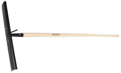 Razor-Back - Concrete Rake with 60" Straight Wood Handle - 20" Blade Width, With Rebar Hook - Industrial Tool & Supply