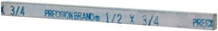 Precision Brand - 12" Long x 3/4" High x 1/2" Wide, Zinc-Plated Key Stock - Low Carbon Steel - Industrial Tool & Supply