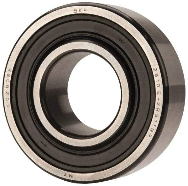 SKF - 50mm Bore Diam, 110mm OD, Double Seal Self Aligning Radial Ball Bearing - 40mm Wide, 2 Rows, Round Bore, 4,500 Lb Static Capacity, 14,300 Lb Dynamic Capacity - Industrial Tool & Supply