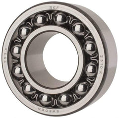 SKF - 50mm Bore Diam, 110mm OD, Open Self Aligning Radial Ball Bearing - 40mm Wide, 2 Rows, Round Bore, 4,500 Lb Static Capacity, 14,300 Lb Dynamic Capacity - Industrial Tool & Supply