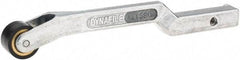 Dynabrade - 3/8" Wide Contact Arm - Offset Arm, 18" Belt Length x 1/2" Belt Width, Crowned, Rubber, 70" Contact Wheel Diam - Industrial Tool & Supply