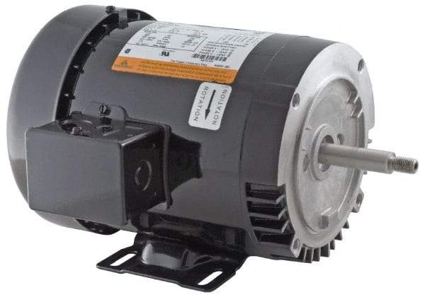 US Motors - 1 hp, ODP Enclosure, No Thermal Protection, 3,520 RPM, 208-230/460 Volt, 60 Hz, Three Phase Standard Efficient Motor - Size 143 Frame, Rigid Mount, 1 Speed, Ball Bearings, 3.5-3.4/1.7 Full Load Amps, F Class Insulation, CCW Lead End - Industrial Tool & Supply