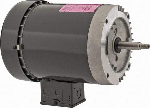 US Motors - 1/2 hp, TEFC Enclosure, No Thermal Protection, 3,500 RPM, 208-230/460 Volt, 60 Hz, Three Phase Standard Efficient Motor - Size 56J Frame, Rigid Mount, 1 Speed, Ball Bearings, 2-1.8/0.9 Full Load Amps, F Class Insulation, Reversible - Industrial Tool & Supply