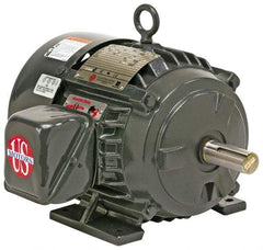 US Motors - 75 hp, TEFC Enclosure, No Thermal Protection, 3,565 RPM, 230/460 Volt, 60 Hz, Three Phase Premium Efficient Motor - Size 365 Frame, Rigid Mount, 1 Speed, Ball Bearings, 167/83 Full Load Amps, F Class Insulation, Reversible - Industrial Tool & Supply