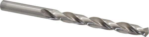 Interstate - 11/32" 135° High Speed Steel Jobber Drill - Bright Finish, Right Hand Cut, Parabolic Flute, Straight Shank, 4-3/4" OAL, Split Point - Industrial Tool & Supply