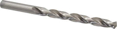 Interstate - 11/32" 135° High Speed Steel Jobber Drill - Bright Finish, Right Hand Cut, Parabolic Flute, Straight Shank, 4-3/4" OAL, Split Point - Industrial Tool & Supply
