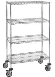 Quantum Storage - 36" Wide, 1" High, Open Shelving Wire Shelving Shelf - Industrial Tool & Supply