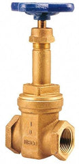 NIBCO - 3" Pipe, Class 125, Threaded Bronze Solid Wedge Rising Stem Gate Valve - 200 WOG, 125 WSP, Union Bonnet - Industrial Tool & Supply
