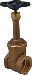 NIBCO - Class 125, Threaded Bronze Solid Wedge Rising Stem Gate Valve - 300 WOG, 150 WSP, Union Bonnet - Industrial Tool & Supply