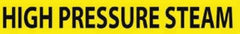 NMC - Pipe Marker with High Pressure Steam Legend and No Graphic - 3/4 to 1-1/4" Pipe Outside Diam, Black on Yellow - Industrial Tool & Supply