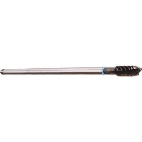 Emuge - M12x1.75 Metric Coarse 3 Flute Nitride Finish Cobalt Spiral Point Extension Tap - Plug Chamfer, 224mm OAL, 6H Class of Fit, Series Rekord B - Industrial Tool & Supply