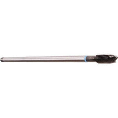 Emuge - M12x1.75 Metric Coarse 3 Flute Nitride Finish Cobalt Spiral Point Extension Tap - Plug Chamfer, 224mm OAL, 6H Class of Fit, Series Rekord B - Industrial Tool & Supply
