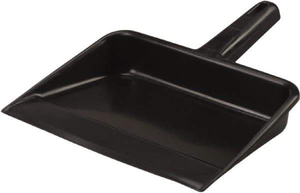 Vikan - 12" Wide Handheld Dustpan - Plastic Body, 5-5/8" Handle, Black - Industrial Tool & Supply
