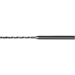 1.8 mm Dia. × 4 mm Shank × 33 mm Flute Length × 81 mm OAL, 15xD, 140°, AlTiN Nano, 2 Flute, Coolant Thru, Straight / Cylindrical Solid Carbide Drill