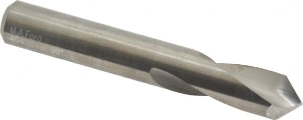 M.A. Ford - 3/8" Body Diam, 90°, 2-1/2" OAL, Solid Carbide Spotting Drill - Industrial Tool & Supply