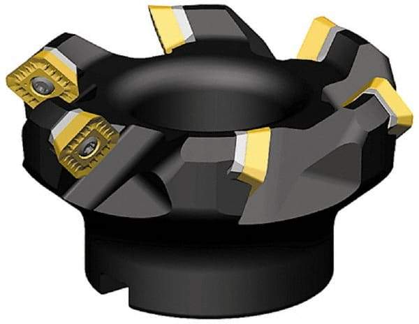 Kennametal - 199.9mm Cut Diam, 2" Arbor Hole, 6.6mm Max Depth of Cut, 45° Indexable Chamfer & Angle Face Mill - 12 Inserts, SEKT 1404... Insert, Right Hand Cut, 12 Flutes, Series KSSM - Industrial Tool & Supply