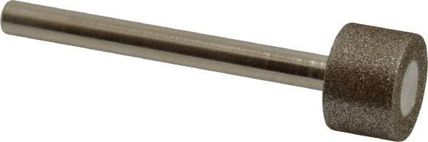 Made in USA - 3/4" Head Diam x 1/2" Head Thickness CBN Grinding Pin - 1/4" Shank Diam x 2-1/2" Shank Length, Coarse Grade - Industrial Tool & Supply