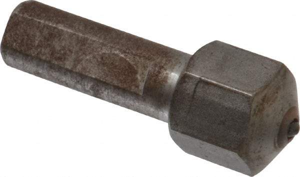 Made in USA - 1 Carat Turntable Head Single Point Diamond Dresser - 1-1/4" Long x 7/16" Shank Diam, 5/8" Long x 5/8" Thick Head - Industrial Tool & Supply